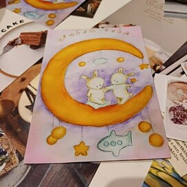 Зайки открытка