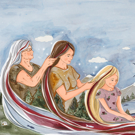 Иллюстрация из книги Ариса Дорофеева "Хозяйка красной луны"