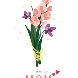 Векторная иллюстрация для поздравительной открытки