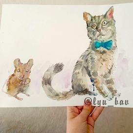 Кот с мышкой(Том и Джери)