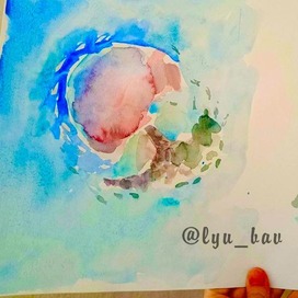 Акварельная медуза