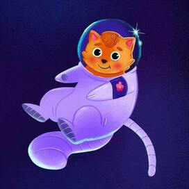 Персонаж кот для серии упаковок сухого завтрака