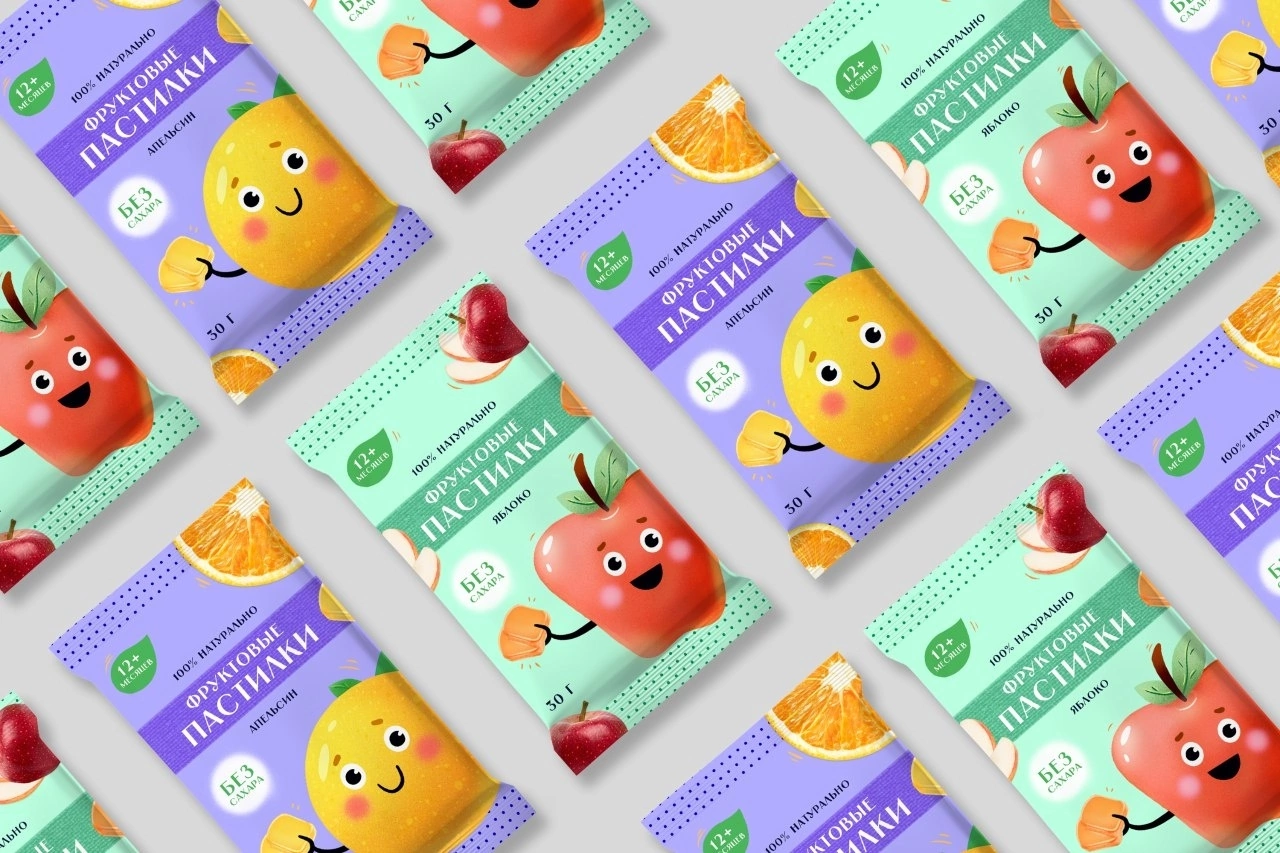 Персонажи для упаковок фрутовой пастилы