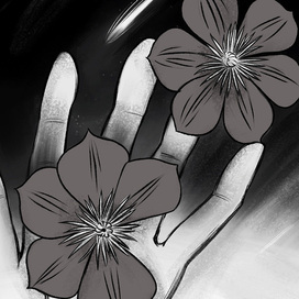 цветы в руке