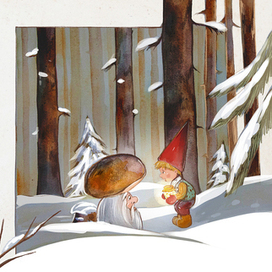 Иллюстрация из книги "Приключения гномика Мо" Катя Проскурякова