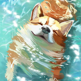 Летний корги