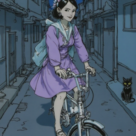 Мия на велике