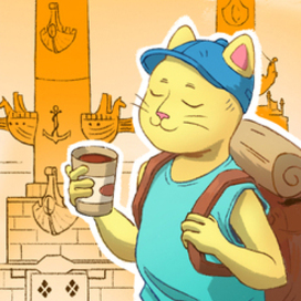 Упаковка чая из серии коты-туристы