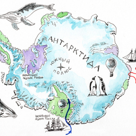 Антарктида. Схема ледников