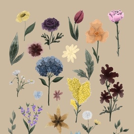 Набор с цветами 