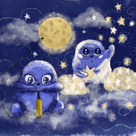 Кто живет на облаках?(ночью)