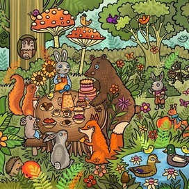 Пикник в лесу