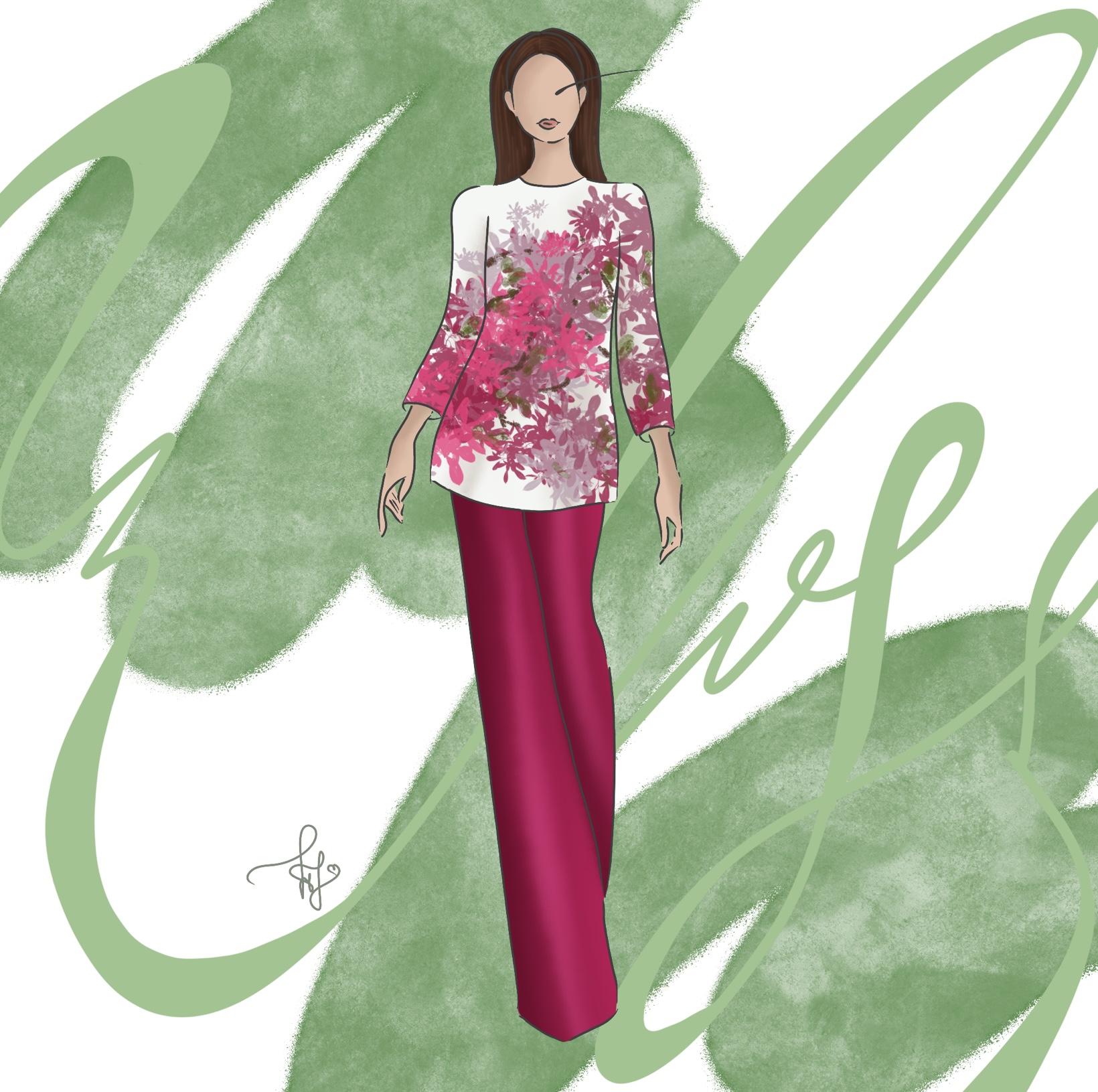 Эскиз одежды на авторской модели