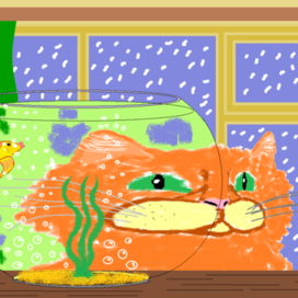 Любопытный котейка