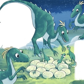 Динозавры для книги стихотворений для детей