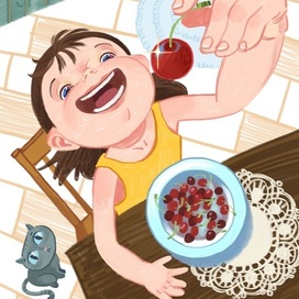 Тарелка вишни