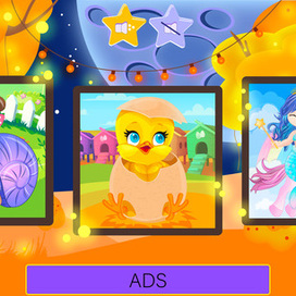 Стартовый экран игры для детей