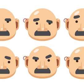 Сет стикеров хиппи векторный флэт стиль