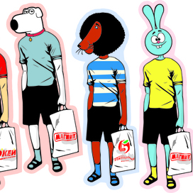 стикер пак Магнит и Пятерочка и другие потребительские лавки