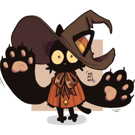 котик в тематике хэллоуина