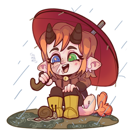 девочка под зонтиком