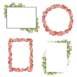 Рамка из акварельных элементов