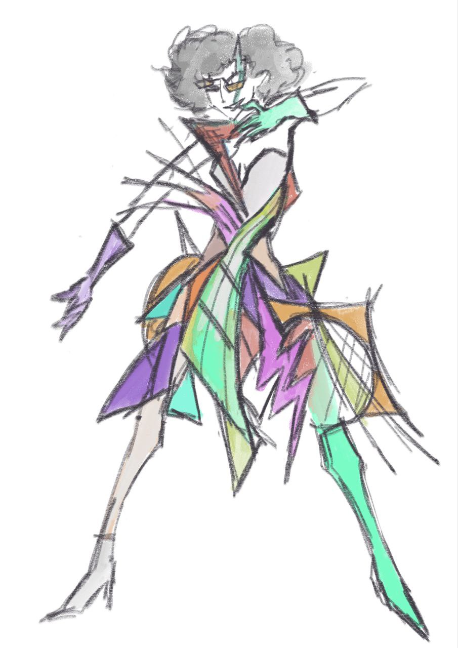 Набросок дизайна платья