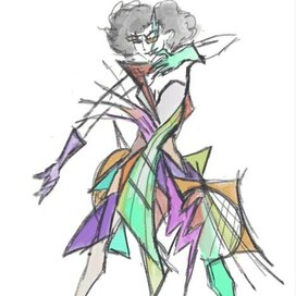 Набросок дизайна платья 