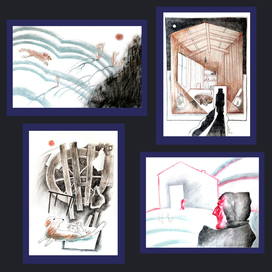 Иллюстрации к "Песнь о собаке" С. А. Есенина