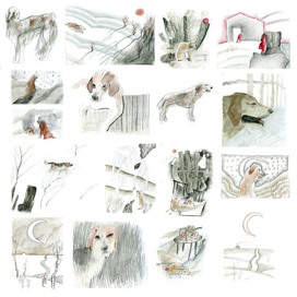 Поиск стиля для иллюстраций к "Песне о собаке" Есенина