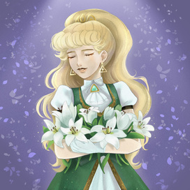 Девушка с цветами
