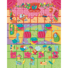 Игровое поле для настольной игры. Игра-бродилка со множеством персонажей.