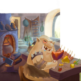 Иллюстрация к сказке Джек и бобовый стебель