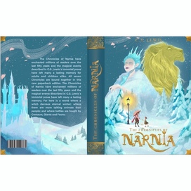 Обложка книги «Хроники Нарнии». Иллюстрация на обложку и леттеринг. 