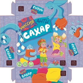 Настольная игра. Развертка коробки. Коробка.