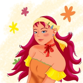 Красноволосая девушка 