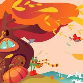 Лягушка у домика