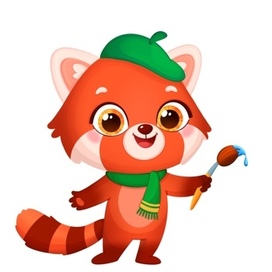 Милые зверята Красная панда и Бегемотик