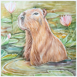 "Задумчивая капибара"