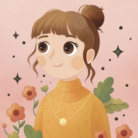 Мультяшный портрет девочки