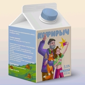 Дизайн упаковки кефира на козьем молоке 