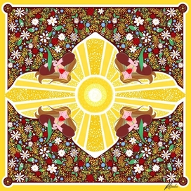 Дизайн платка "Весна"