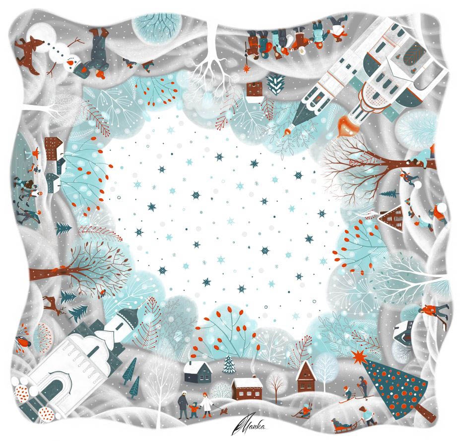 Дизайн платка "Святки"