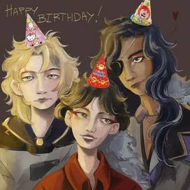 Портрет с любимыми персонажами