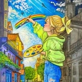 Можно самому раскрасить мир яркими красками! Иллюстрация