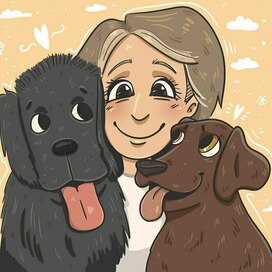 Автопортрет с собаками