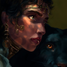 С пантерой.