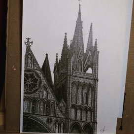 Рисунок карандашом "Готика"
