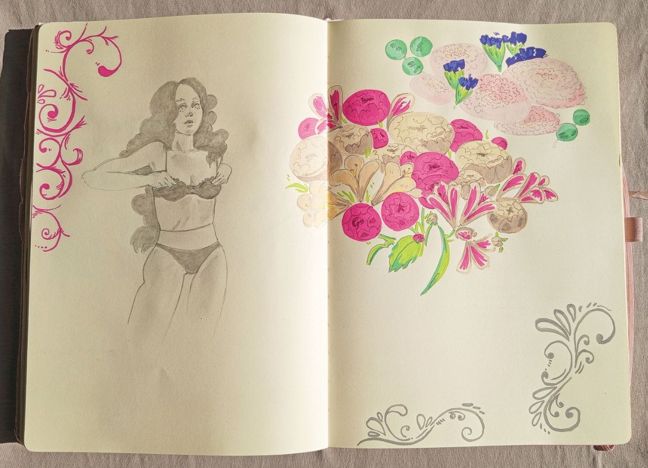 Разворот в скетчбуке