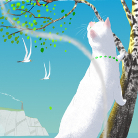 Июль. Про Девочку и Большую Белую кошку.